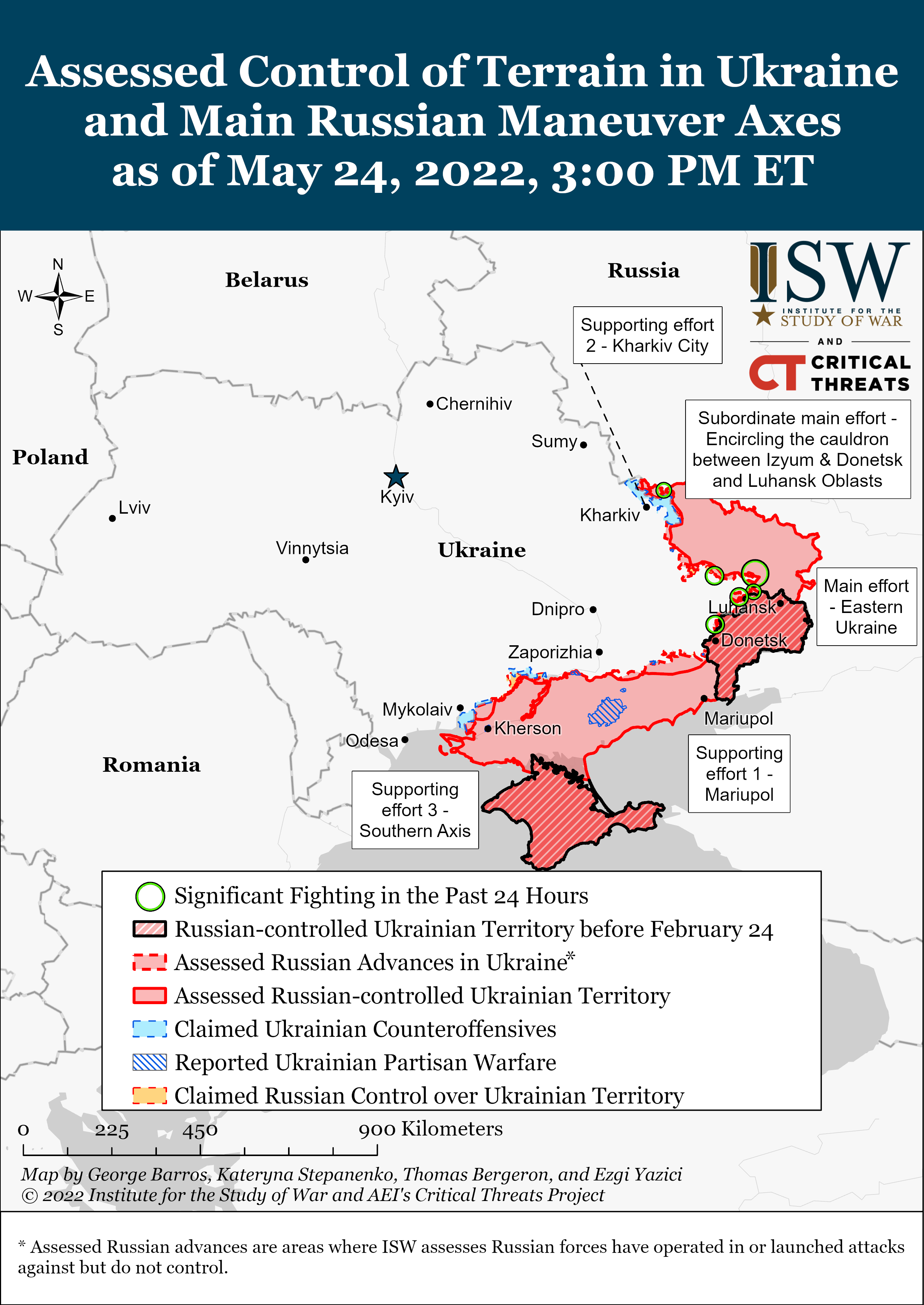 ISW: РФ стягивает свои силы в Луганскую область с нескольких направлений (инфографика) - 1 - изображение
