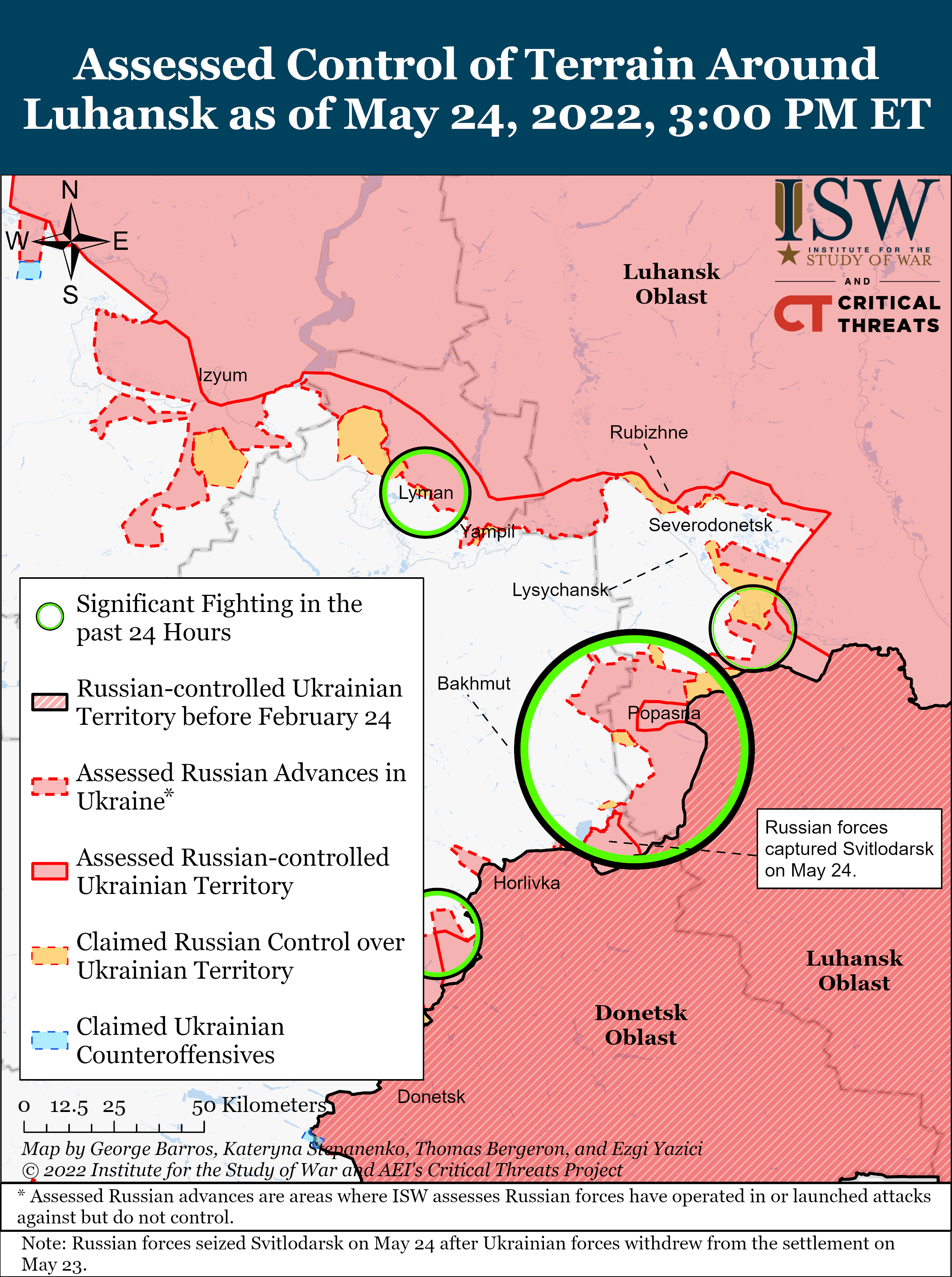 ISW: РФ стягивает свои силы в Луганскую область с нескольких направлений (инфографика) - 2 - изображение