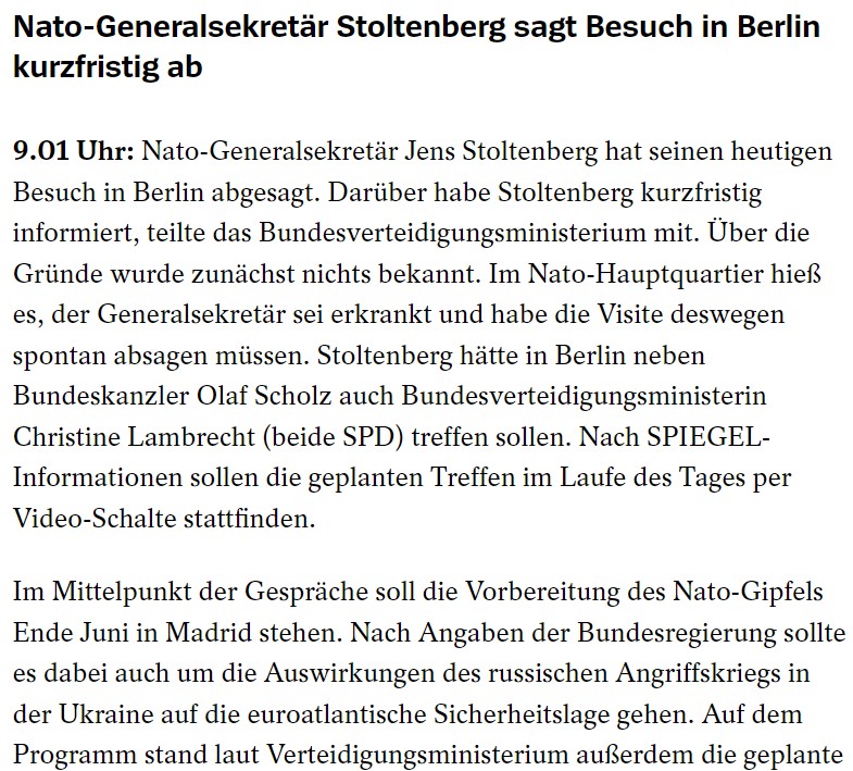 Reuters: Столтенберг срочно отменил визит в Берлин из-за опоясывающего лишая - 1 - изображение