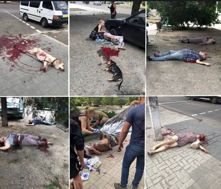 Обстрел Николаева: снаряды упали рядом с остановкой, погибли пять человек (фото, видео 18+) - 7 - изображение