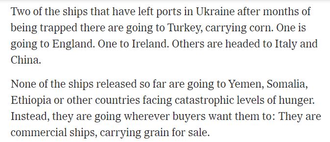 Украинское зерно направилось в развитые страны, а не в Африку — NYT - 1 - изображение
