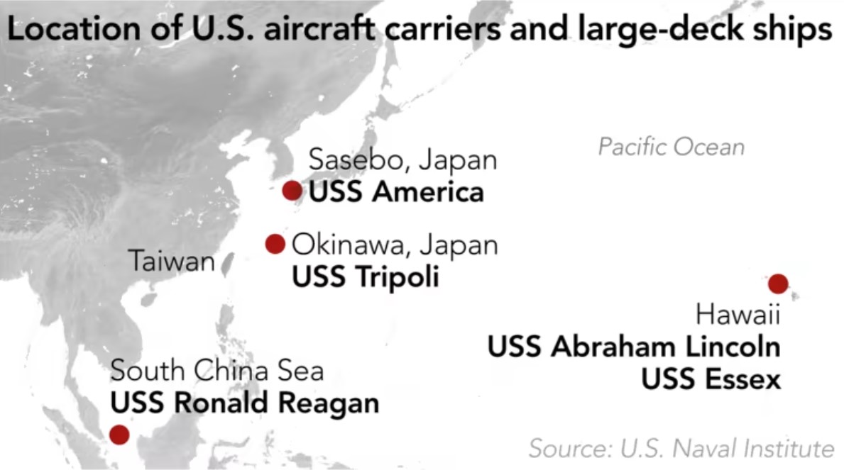 США переміщають авіаносці та літаки ближче до Тайваню через можливий візит Пелосі – ЗМІ. - 1 - изображение