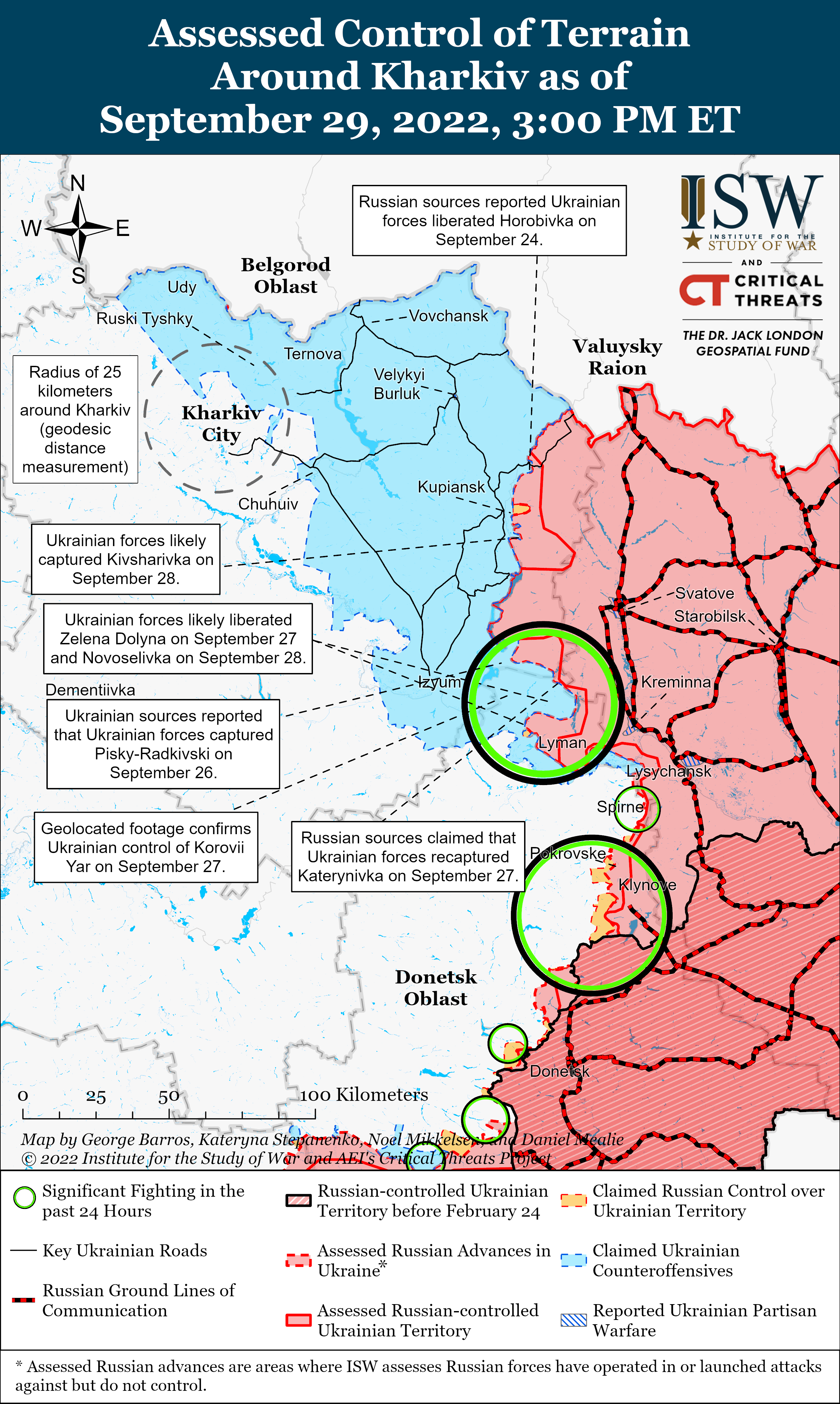 ISW: ВСУ, вероятно, взяли в окружение войска РФ в Лимане (инфографика) - 1 - изображение