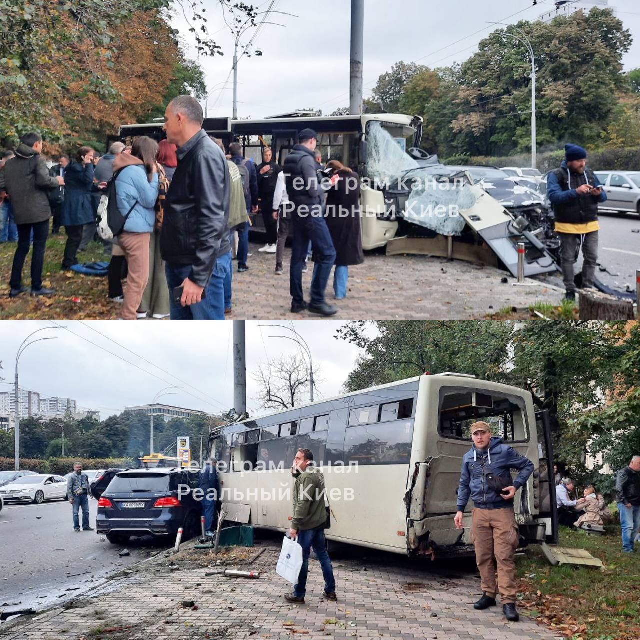 В Киеве Mercedes въехал в маршрутку, пострадали более 20 пассажиров (фото, видео) - 4 - изображение