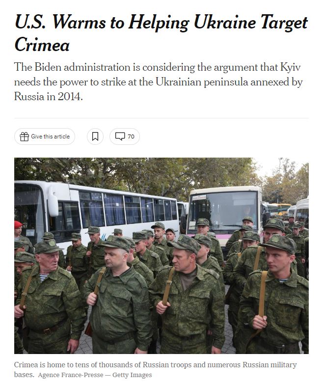 США готовы помочь Украине нанести удар по Крыму — NYT - 1 - изображение