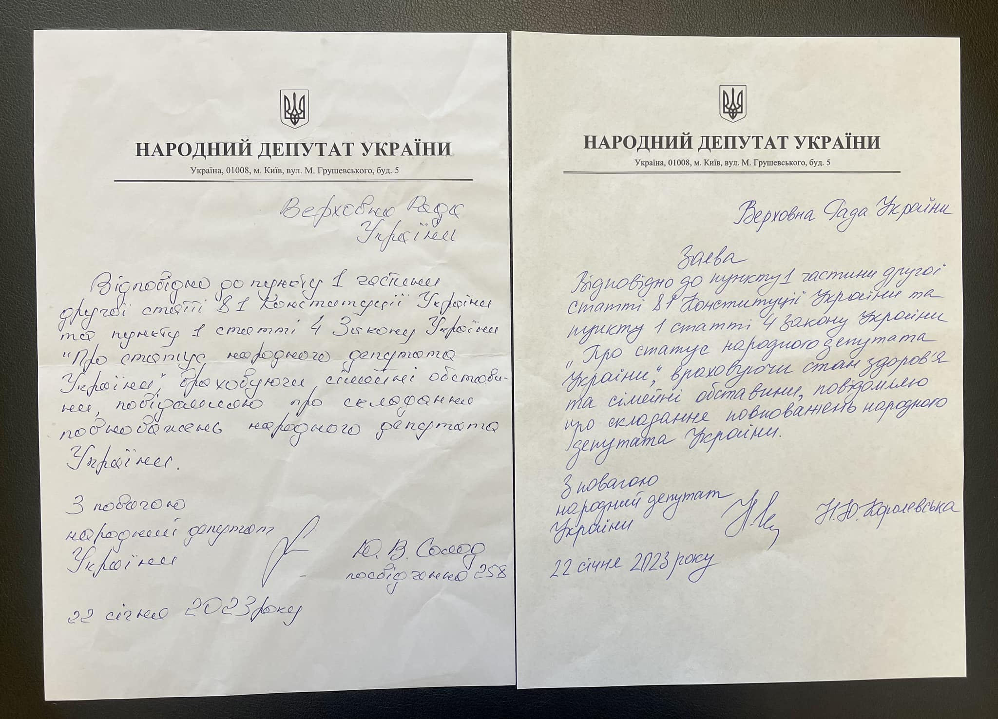 В Раду поступили заявления от Королевской и Солода о сложении мандатов депутата - 1 - изображение