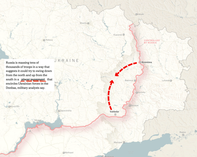 NYT: Россия может открыть новый фронт в двух областях для отвлечения ВСУ от Донбасса (инфографика) - 4 - изображение